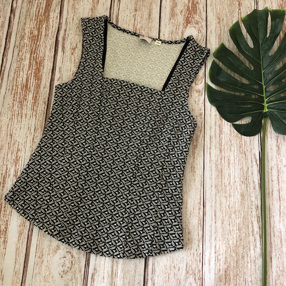 Anthropologie Postcard Square Neck Pattern Blouse - image 2